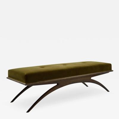 Carlos Solano Granda Convex Bench in Special Walnut by Stamford Modern