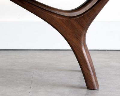 Carlos Solano Granda Crescent Bench Series 48 in Dark Walnut by Stamford Modern