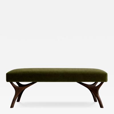 Carlos Solano Granda Crescent Bench Series 48 in Dark Walnut by Stamford Modern