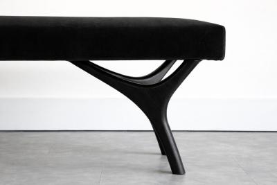 Carlos Solano Granda Crescent Bench Series 60 in Blackout Oak by Stamford Modern