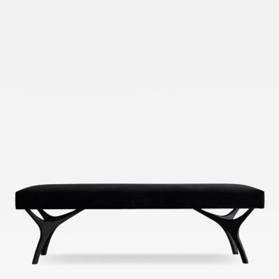 Carlos Solano Granda Crescent Bench Series 60 in Blackout Oak by Stamford Modern