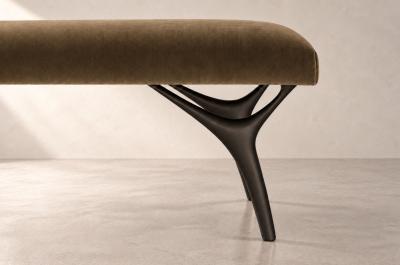 Carlos Solano Granda Crescent Bench Series 60 in Bronze by Stamford Modern