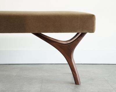 Carlos Solano Granda Crescent Bench Series 60 in Natural Walnut by Stamford Modern