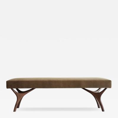 Carlos Solano Granda Crescent Bench Series 60 in Natural Walnut by Stamford Modern