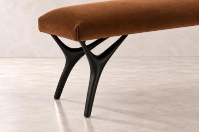 Carlos Solano Granda Crescent Bench Series 60 in ORB by Stamford Modern