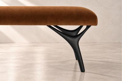 Carlos Solano Granda Crescent Bench Series 60 in ORB by Stamford Modern