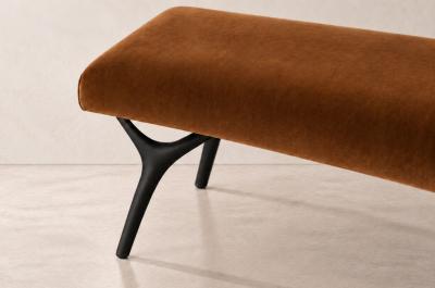 Carlos Solano Granda Crescent Bench Series 60 in ORB by Stamford Modern