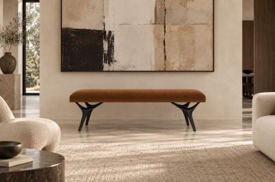 Carlos Solano Granda Crescent Bench Series 60 in ORB by Stamford Modern