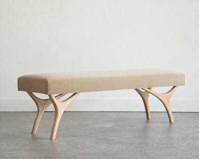Carlos Solano Granda Crescent Bench Series 60 in White Oak by Stamford Modern