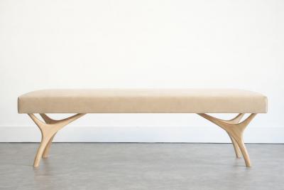 Carlos Solano Granda Crescent Bench Series 60 in White Oak by Stamford Modern