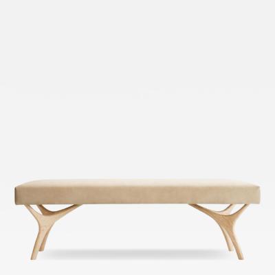 Carlos Solano Granda Crescent Bench Series 60 in White Oak by Stamford Modern