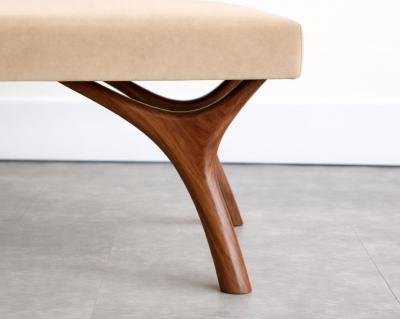 Carlos Solano Granda Crescent Bench Series 72 in Special Walnut by Stamford Modern