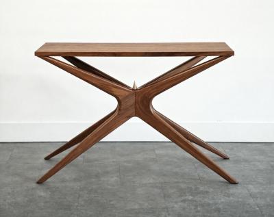 Carlos Solano Granda Gazelle Console Table in Natural Walnut Series 48