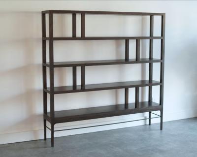 Carlos Solano Granda Linear Bookcase in Espresso Walnut by Stamford Modern