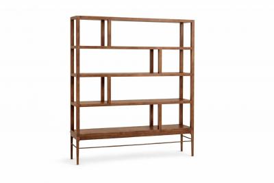 Carlos Solano Granda Linear Bookcase in Espresso Walnut by Stamford Modern