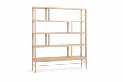 Carlos Solano Granda Linear Bookcase in Espresso Walnut by Stamford Modern