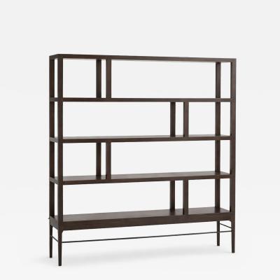 Carlos Solano Granda Linear Bookcase in Espresso Walnut by Stamford Modern