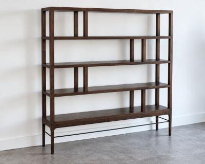 Carlos Solano Granda Linear Bookcase in Espresso Walnut by Stamford Modern