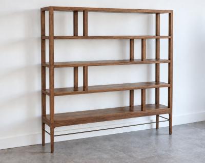 Carlos Solano Granda Linear Bookcase in Natural Walnut by Stamford Modern