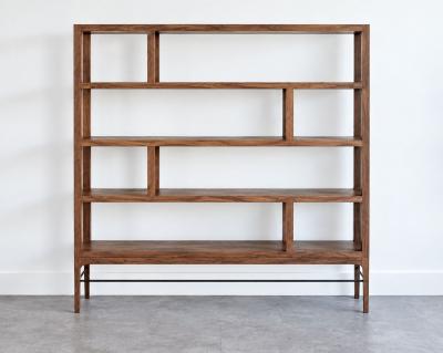 Carlos Solano Granda Linear Bookcase in Natural Walnut by Stamford Modern