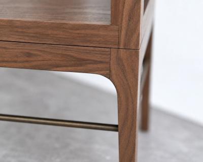 Carlos Solano Granda Linear Bookcase in Natural Walnut by Stamford Modern