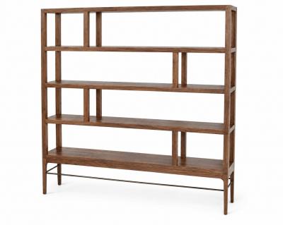 Carlos Solano Granda Linear Bookcase in Natural Walnut by Stamford Modern