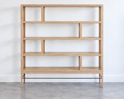 Carlos Solano Granda Linear Bookcase in White Oak by Stamford Modern