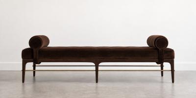 Carlos Solano Granda Linear Daybed Double Bolster in Espresso Walnut Series 72