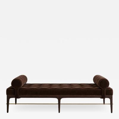 Carlos Solano Granda Linear Daybed Double Bolster in Espresso Walnut Series 72