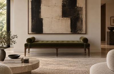 Carlos Solano Granda Linear Daybed Double Bolster in Espresso Walnut Series 72
