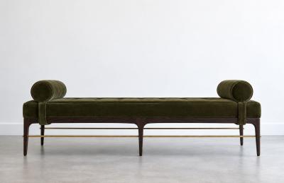 Carlos Solano Granda Linear Daybed Double Bolster in Espresso Walnut Series 72