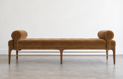 Carlos Solano Granda Linear Daybed Double Bolster in Natural Walnut Series 72