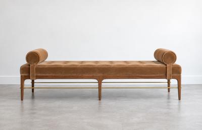Carlos Solano Granda Linear Daybed Double Bolster in Natural Walnut Series 72