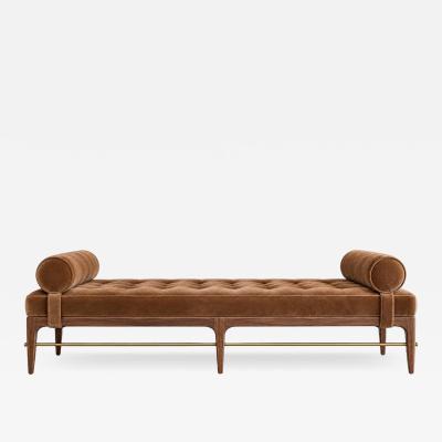 Carlos Solano Granda Linear Daybed Double Bolster in Natural Walnut Series 72