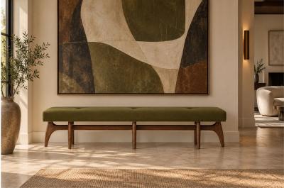 Carlos Solano Granda Odyssey Bench Series 96 in Special Walnut by Stamford Modern