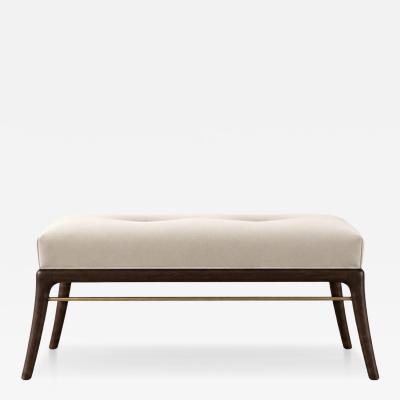 Carlos Solano Granda Sabre Leg Bench Series 36 in Dark Walnut by Stamford Modern