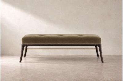 Carlos Solano Granda Sabre Leg Bench Series 60 in Espresso Walnut by Stamford Modern