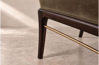 Carlos Solano Granda Sabre Leg Bench Series 60 in Espresso Walnut by Stamford Modern