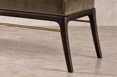 Carlos Solano Granda Sabre Leg Bench Series 60 in Espresso Walnut by Stamford Modern