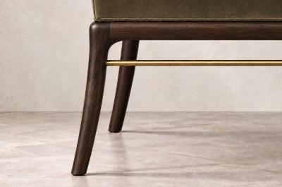 Carlos Solano Granda Sabre Leg Bench Series 60 in Espresso Walnut by Stamford Modern