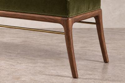 Carlos Solano Granda Sabre Leg Bench Series 60 in Natural Walnut by Stamford Modern