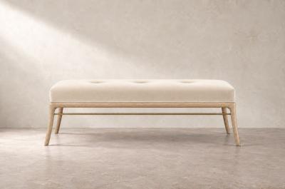 Carlos Solano Granda Sabre Leg Bench Series 60 in White Oak by Stamford Modern