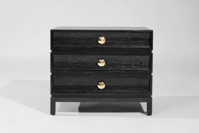 Carlos Solano Granda Stacked Bedside Table in Black Ceruse