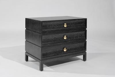 Carlos Solano Granda Stacked Bedside Table in Black Ceruse
