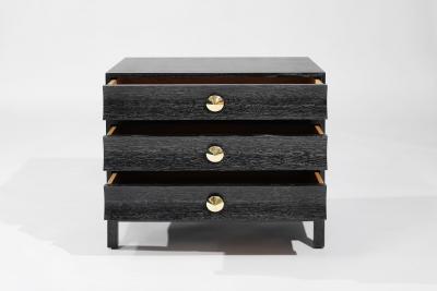 Carlos Solano Granda Stacked Bedside Table in Black Ceruse