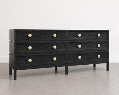 Carlos Solano Granda Stacked Dresser in Black Ceruse Oak by Stamford Modern