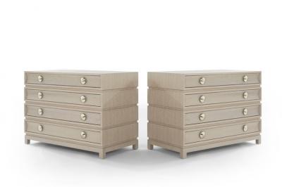 Carlos Solano Granda Stamford Moderns Stacked Commodes in Cerused Oak