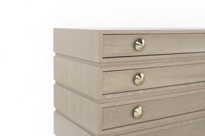 Carlos Solano Granda Stamford Moderns Stacked Commodes in Cerused Oak