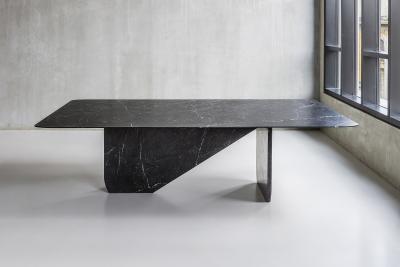 Carlyle Collective Black Marquina Dining Table