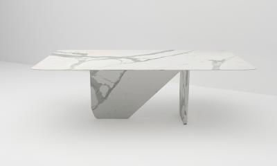 Carlyle Collective White Statuario Dining Table